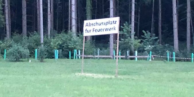 1. Augst Feuerwerk Abschussrampe