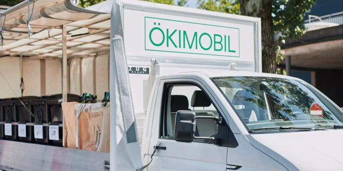 Das neue Ökimobil der Stadt Zug und der Gemeinde Cham wird ab Mitte August in den beiden Gemeinden unterwegs sein. Das neue Ökimobil der Stadt Zug.