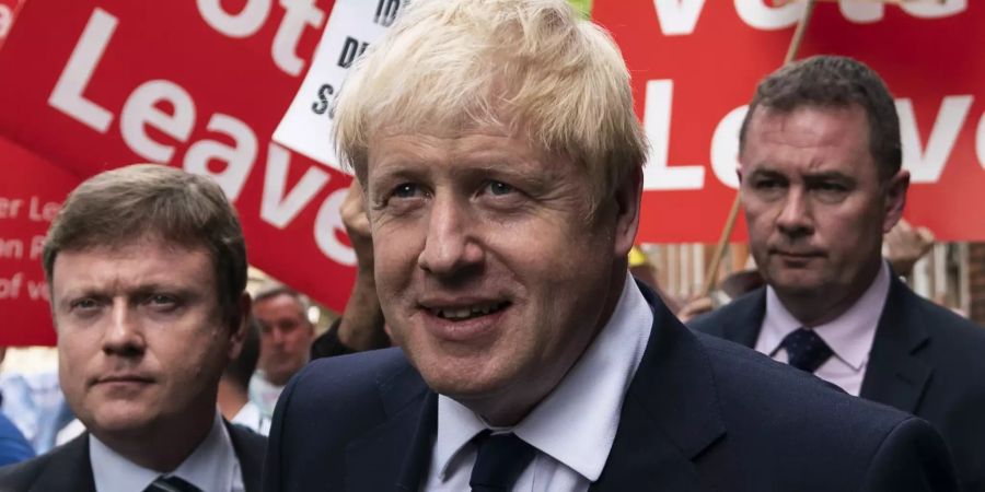 Boris Johnson leaves office in Central London