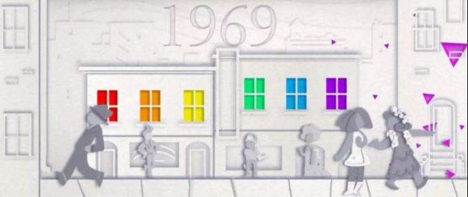 Das aktuelle Google Doodle beginnt im ikonischen Jahr 1969. Google Doodle 1969