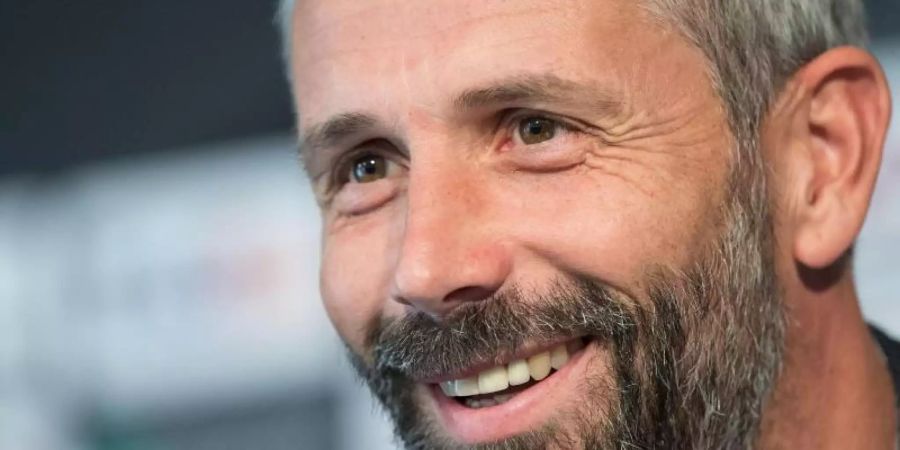 Freut sich auf den Europa-League-Start: Gladbach-Coach Marco Rose. Foto: Marius Becker