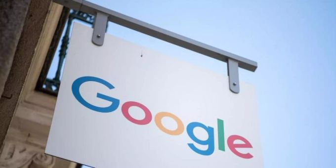 Das Logo von Google auf einem Schild. Google android
