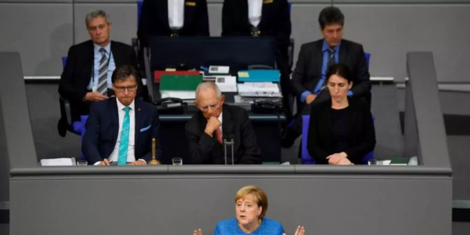 Merkel am Mittwoch im Bundestag