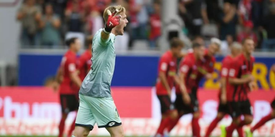 Frustriert: Mainz-Keeper Florian Müller. Foto: Patrick Seeger