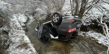 Schwellbrunn: Nach Selbstunfall in Bachbett gelandet