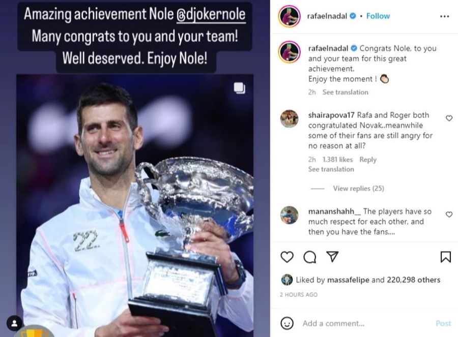 Rafael Nadal Novak Djokovic