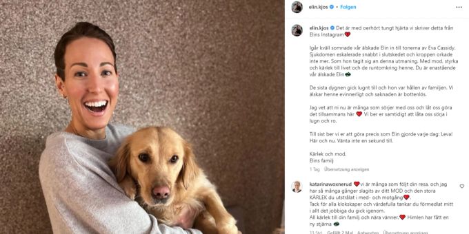 Ex-Schwimmerin Elin Kjos ist mit 35 Jahren an Lungenkrebs gestorben. Elin Kjos