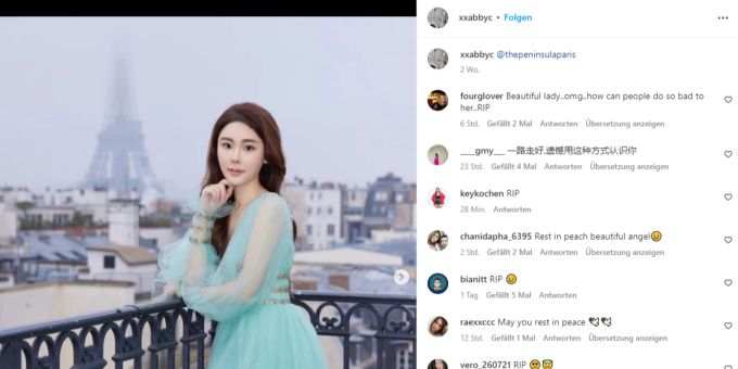 Die Influencerin Abby C. aus Hongkong wurde Opfer eines grausamen Verbrechens. influencerin hongkong