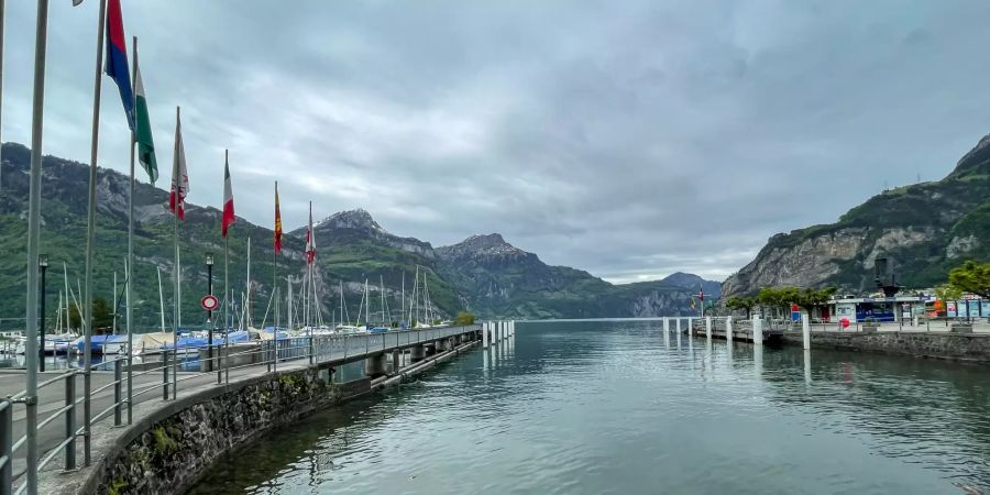 Schiffsstation von Flüelen.