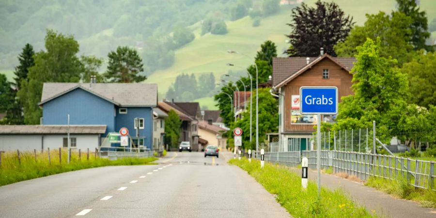 Ortseinfahrt Staatsstrasse Grabs (SG).