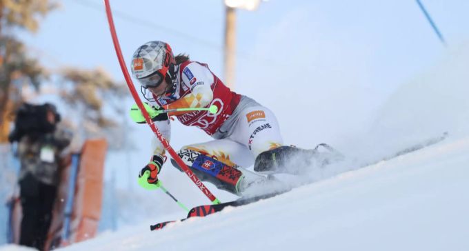 Hat alles im Griff: Vortagessiegerin Petra Vlhova überzeugt bisher auch im zweiten Levi-Slalom. Petra Vlhova