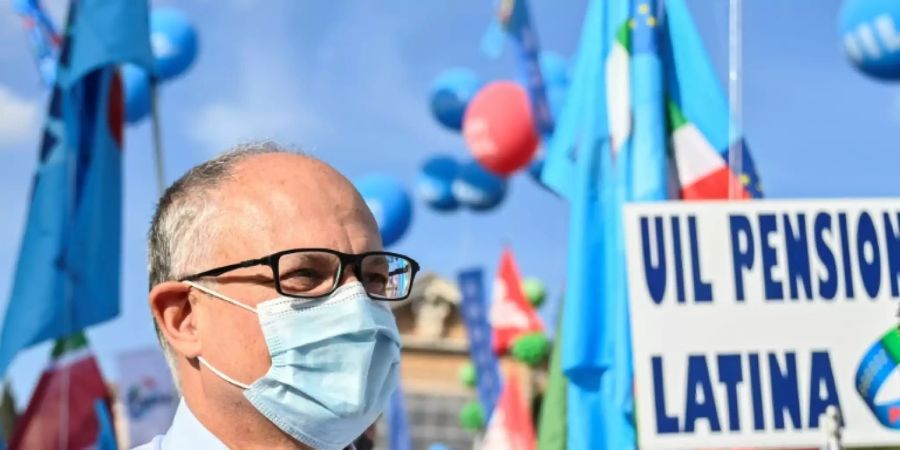 Bürgermeisterkandidat Gualtieri bei Demo am Samstag in Rom