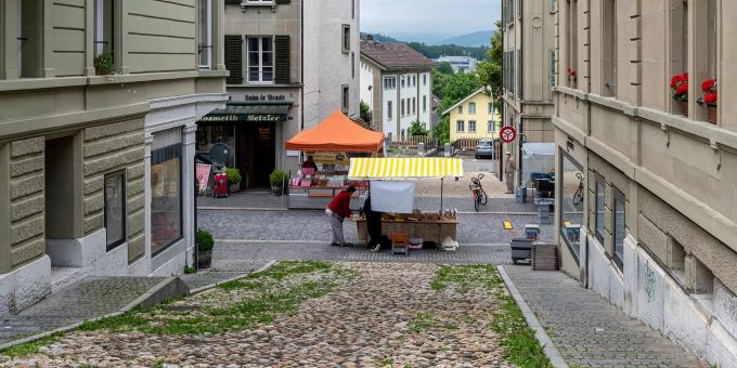 Markt in Burgdorf. Markt in Burgdorf.