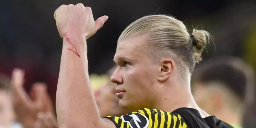 Borussia Dortmund muss weiter auf Top-Stürmer Erling Haaland verzichten. Foto: Bernd Thissen/dpa