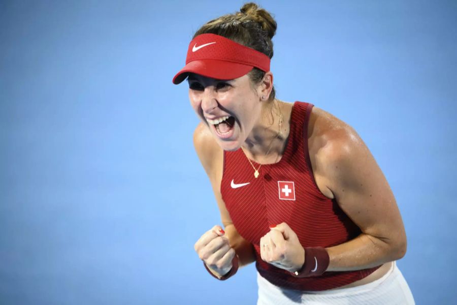 Belinda Bencic kann es nicht fassen: Sie ist Olympiasiegerin!