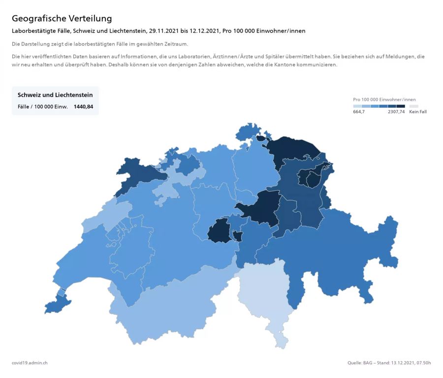 Coronavirus Inzidenz Kantone