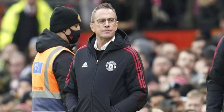 Der Trainer des englischen Rekordmeisters Manchester United: Ralf Rangnick. Foto: Jon Super/AP/dpa