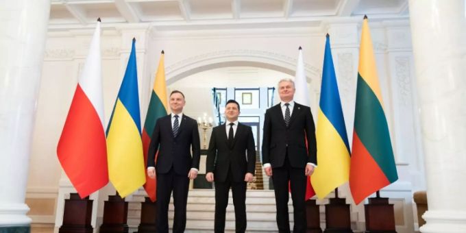 Selenskyj mit Duda und Nauseda Selenskyj mit Duda und Nauseda