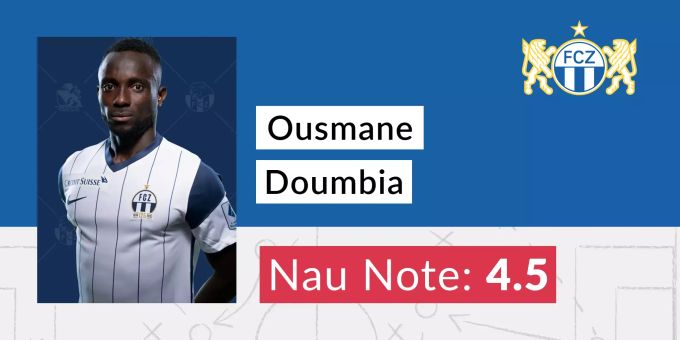 Die Nau-Note für Ousmane Doumbia vom FCZ. Doumbia FCZ Note