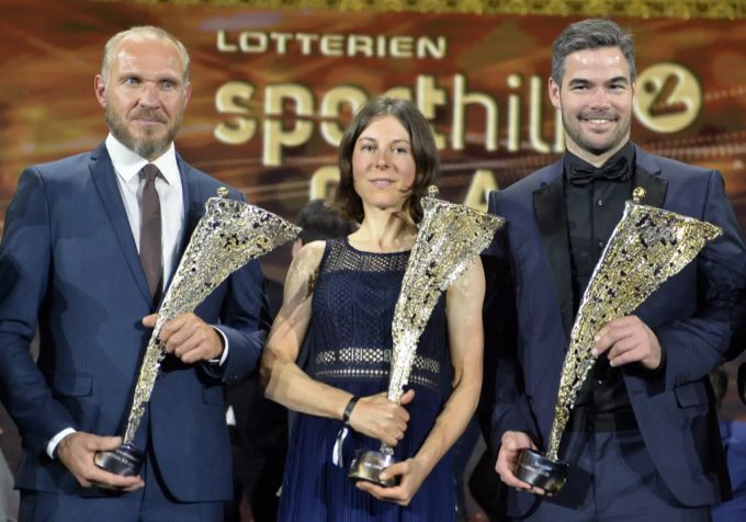 Die Gewinner der Sport-Gala: Hermann Maier, Anna Kiesehofer, Vincent Kriechmayr Maier, Kiesehofer, Kriechmayr