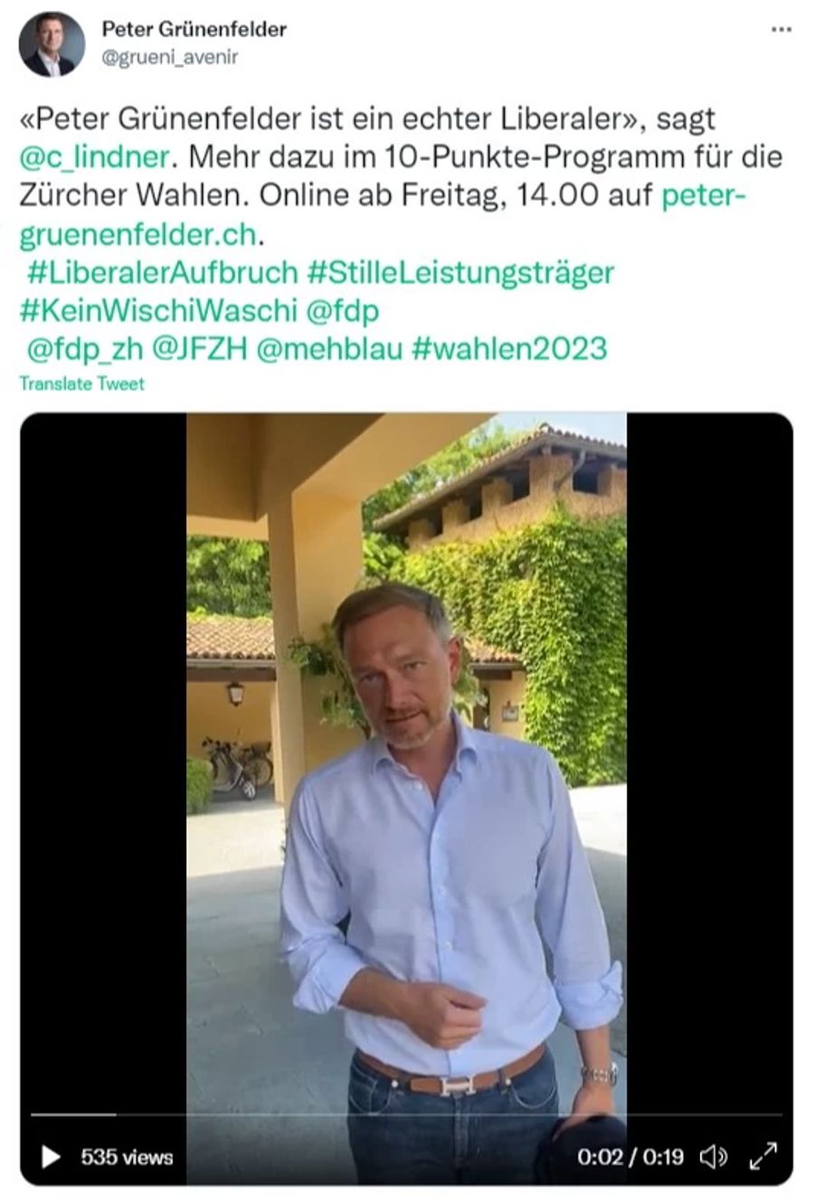 Lindner Grünenfelder FDP