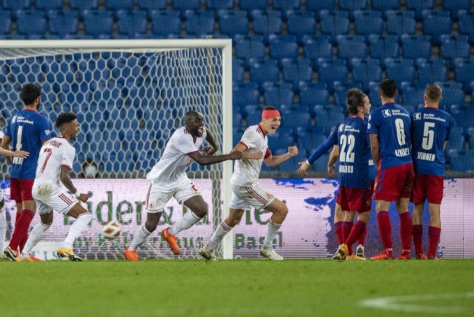Die Spieler von ZSKA Sofia jubeln im Oktober 2020 im Spiel gegen den FC Basel. FC Basel