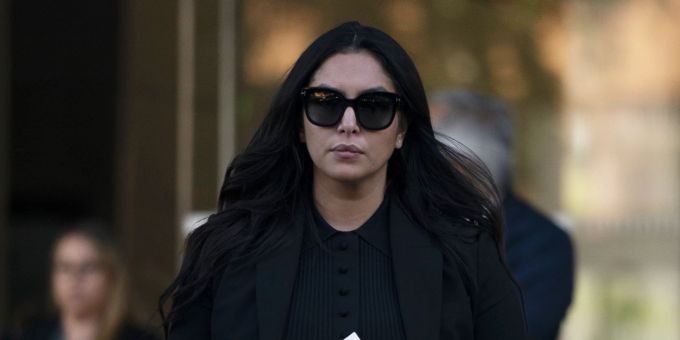Vanessa Bryant, die Witwe von Kobe Bryant, verlässt ein Bundesgericht in Los Angeles. Vanessa Bryant Kobe bryant
