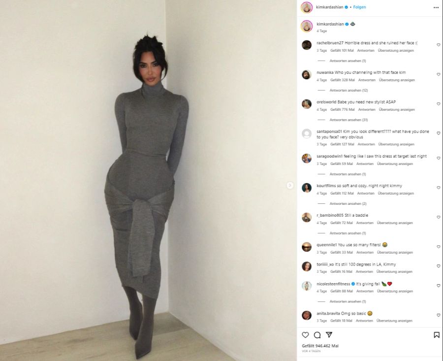 Da atmen die Fans auf! Kim Kardashian, wie sie sie kennen und lieben.