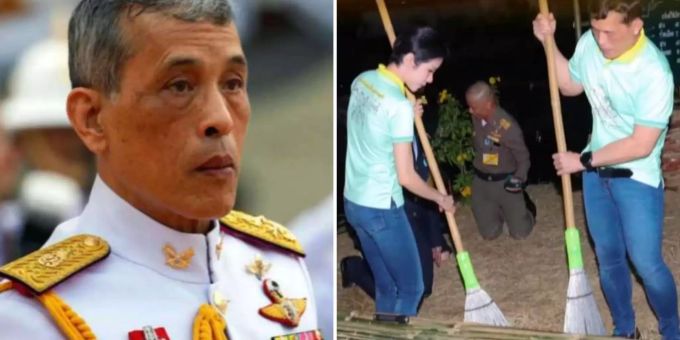 Bizarre Bilder - Hier fegt Thai-König den Boden seines Horror-Knasts