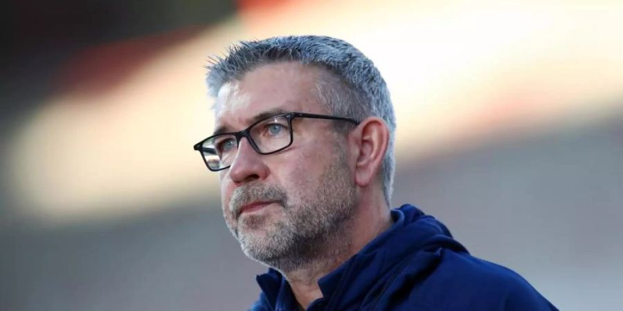 «Ziel bleibt der Klassenerhalt», stellt Berlins Trainer Urs Fischer klar. Foto: Maja Hitij/Getty Images Europe/Pool/dpa