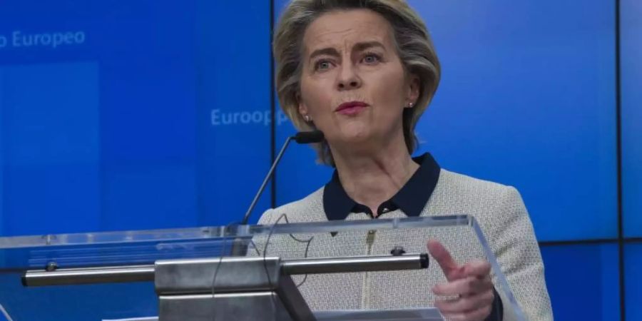 EU-Kommissionspräsidentin Ursula von der Leyen meldet in den Verhandlungen über einen Handelspakt für die Zeit nach dem Brexit Fortschritte. Foto: Olivier Matthys/AP Pool/dpa