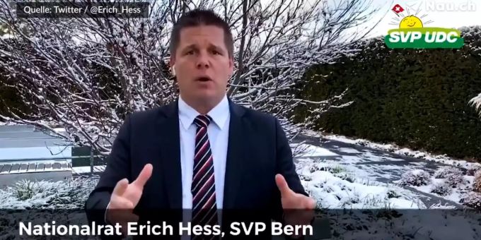 Erich Hess kritisiert die Corona-Massnahmen des Bundesrats. Erich Hess