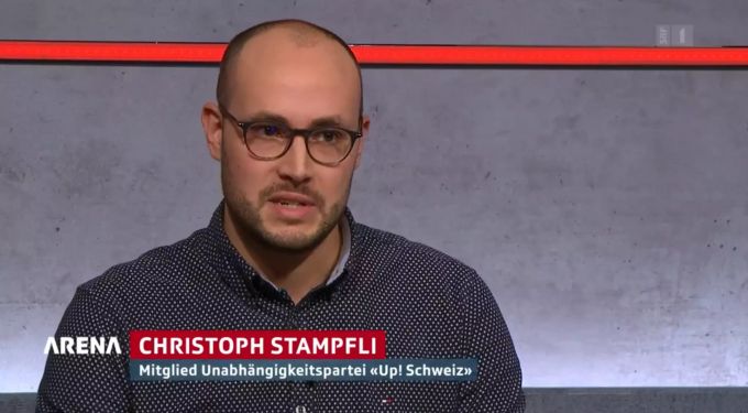Christoph Stampfli von der Unabhängigkeitspartei «Up! Schweiz». christoph stampfli