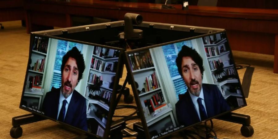 Kanadas Premier Justin Trudeau sagt per Videoschalte vor Ausschuss aus