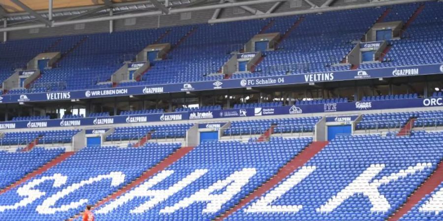 Das Spiel des FC Schalke gegen Werder Bremen wird ohne Zuschauern ausgetragen. Foto: Bernd Thissen/dpa-Pool/dpa