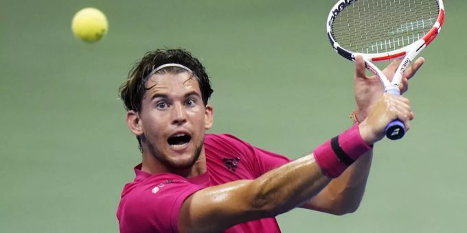Dominic Thiem im Viertelfinal der US Open gegen Alex de Minaur. Dominic Thiem US Open
