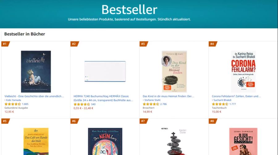 Aktuelle Bestseller-Liste von Amazon.