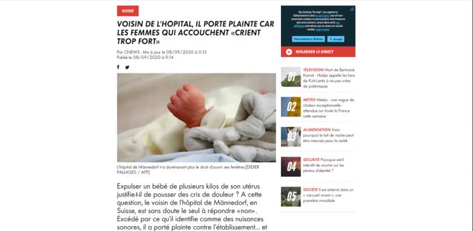 Der Bericht von «CNews» zur Lärmbeschwerde. Männedorf