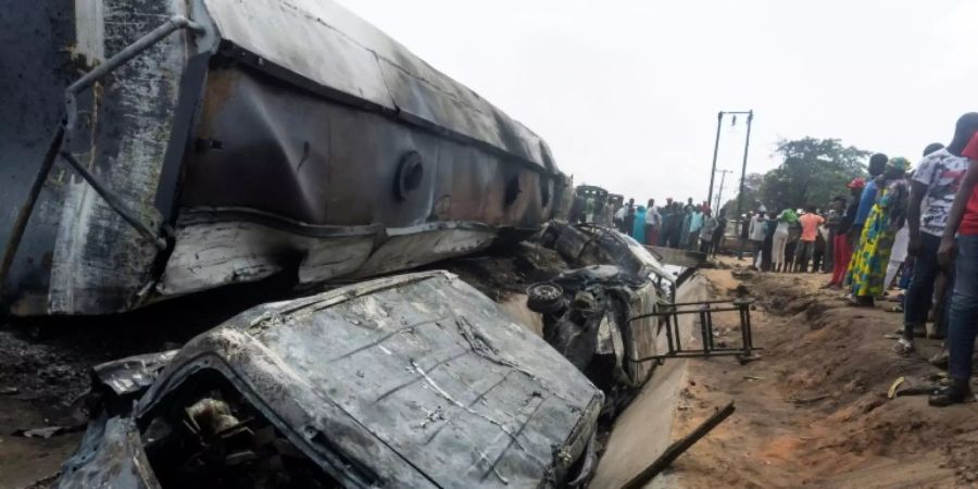 Die Stelle des Unfalls in Zentralnigeria