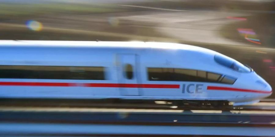 Ein ICE-Sonderzug auf der ICE-Neubaustrecke München - Berlin. Foto: Martin Schutt/dpa-Zentralbild/dpa