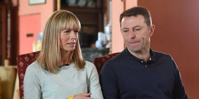 ARCHIV - Die Eltern des verschwundenen britischen Mädchen Madeleine « Maddie» McCann, Kate und Gerry McCann, geben der BBC in der Prestwold Hall ein Interview. Foto: Joe Giddens/PA Wire/dpa ARCHIV - Die Eltern des verschwundenen britischen Mädchen Madeleine « Maddie» McCann, Kate und Gerry McCann, geben der BBC in der Prestwold Hall ein Interview. Foto: Joe Giddens/PA Wire/dpa