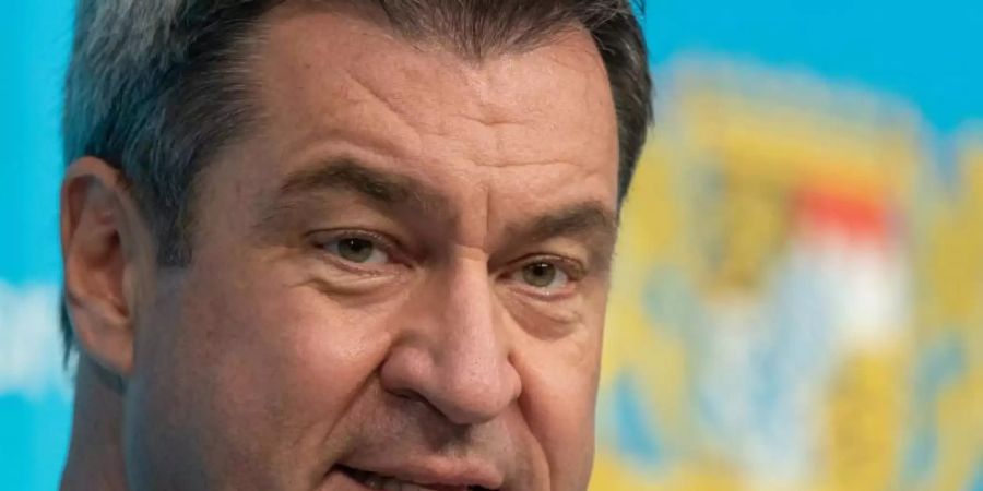 Bayerns Ministerpräsident Markus Söder spricht auf einer Pressekonferenz. Foto: Peter Kneffel/Pool dpa/dpa