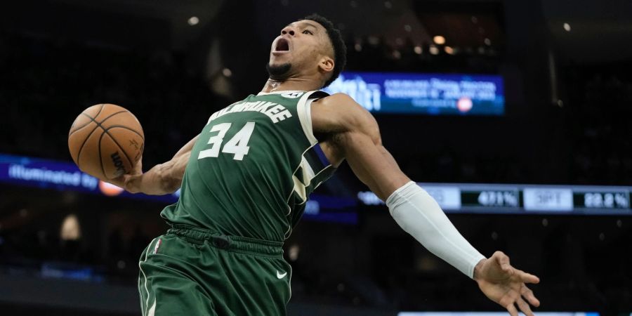Basketball-Superstar Giannis Antetokounmpo führte seine Bucks gegen die Wizards zum Sieg.