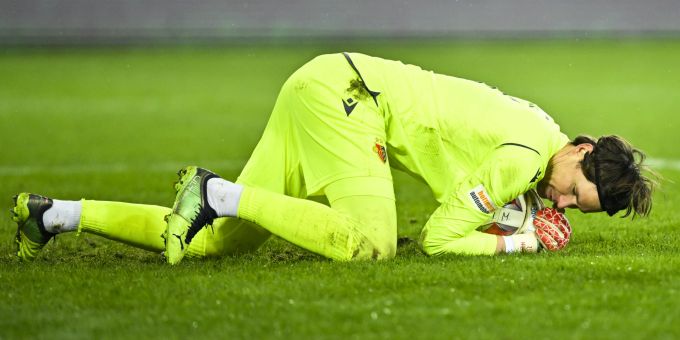 Marwin Hitz, Torhüter des FC Basel, im Spiel gegen den FC St.Gallen in der Super League. Marwin Hitz FC Basel