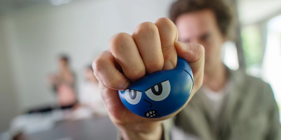 Ball Wut Hand Büro Aggression Arbeit
