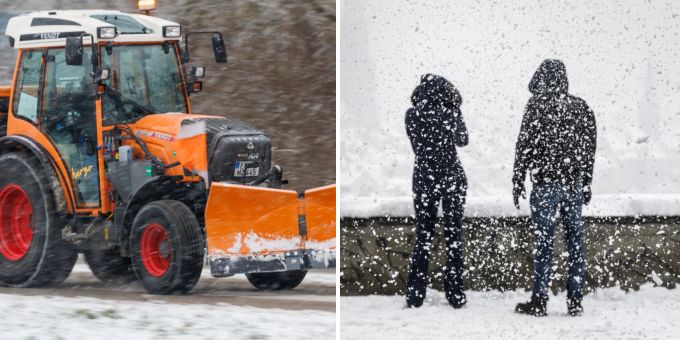 In der Schweiz wird es weiss, auf den Strassen winterlich. Wetter