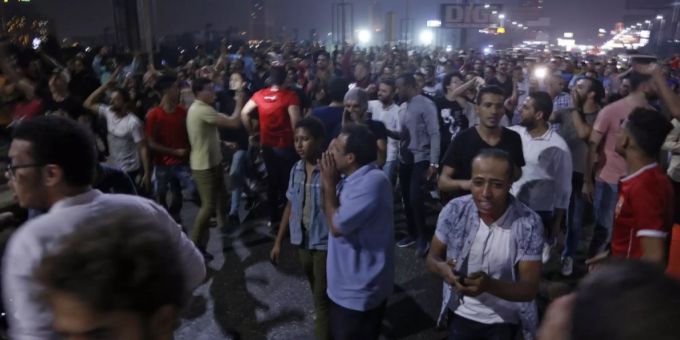 In Ägypten gingen am vergangenen Wochenende gegen Präsident al-Sisi auf die Strasse. ägypten proteste