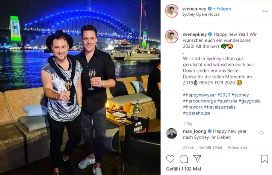 Sven Epiney feierte den Jahreswechsel in Sydney.