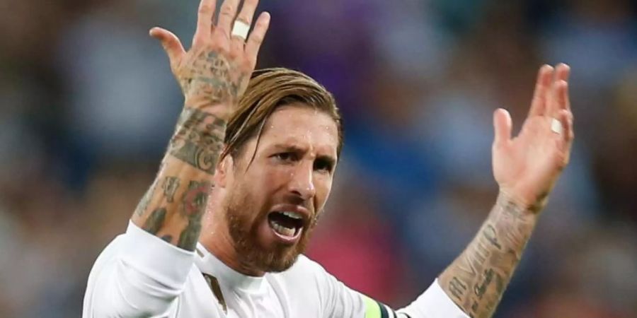 Bedient nach der Niederlage auf Mallorca: Real-Kapitän Sergio Ramos. Foto: Bruno Fahy/BELGA/dpa