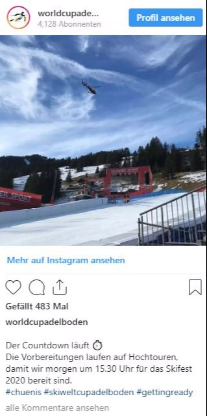Alles bereit am Chuenisbärgli. Chuenisbärgli